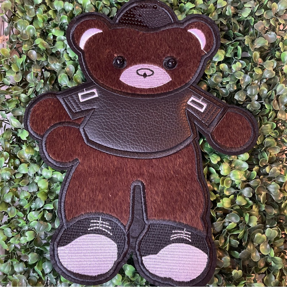 Brown Fashion Bear Sew on Patch